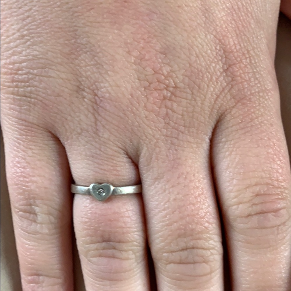 Tiffany & Co Silver & Diamond Ring Size 8